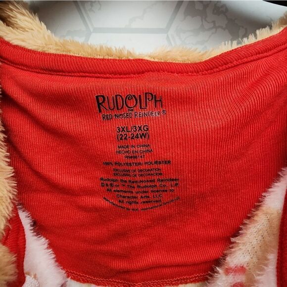 Nwt Rudolph the Red-Nosed Reindeer Women's Super Minky Union Suit, Sz 3X… - Picture 9 of 9